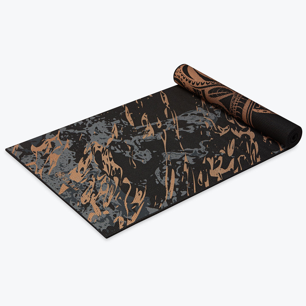 Premium Reversible Marbled Bronze Medallion Yoga Mat (6mm)